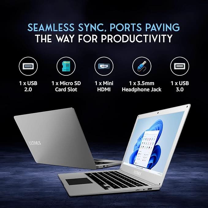 ULTIMUS ULTIMUS PRO [CDC-N4020C INTEL/4GB/128GB SSD/WIN11 HOME/14.0 INCH/INTEGRATED GRAPHICS /1 YEAR(S)/BLACK]