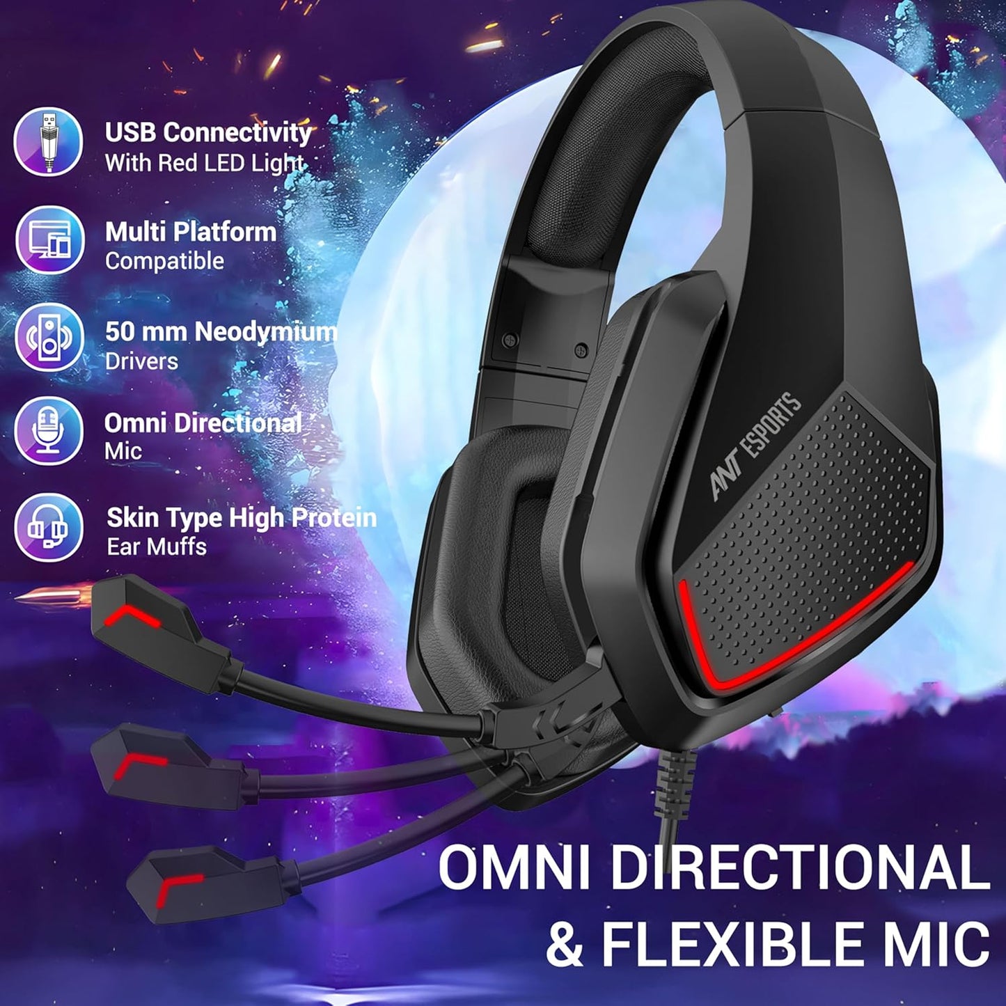 Ant Esports H590 Wired Gaming Headset