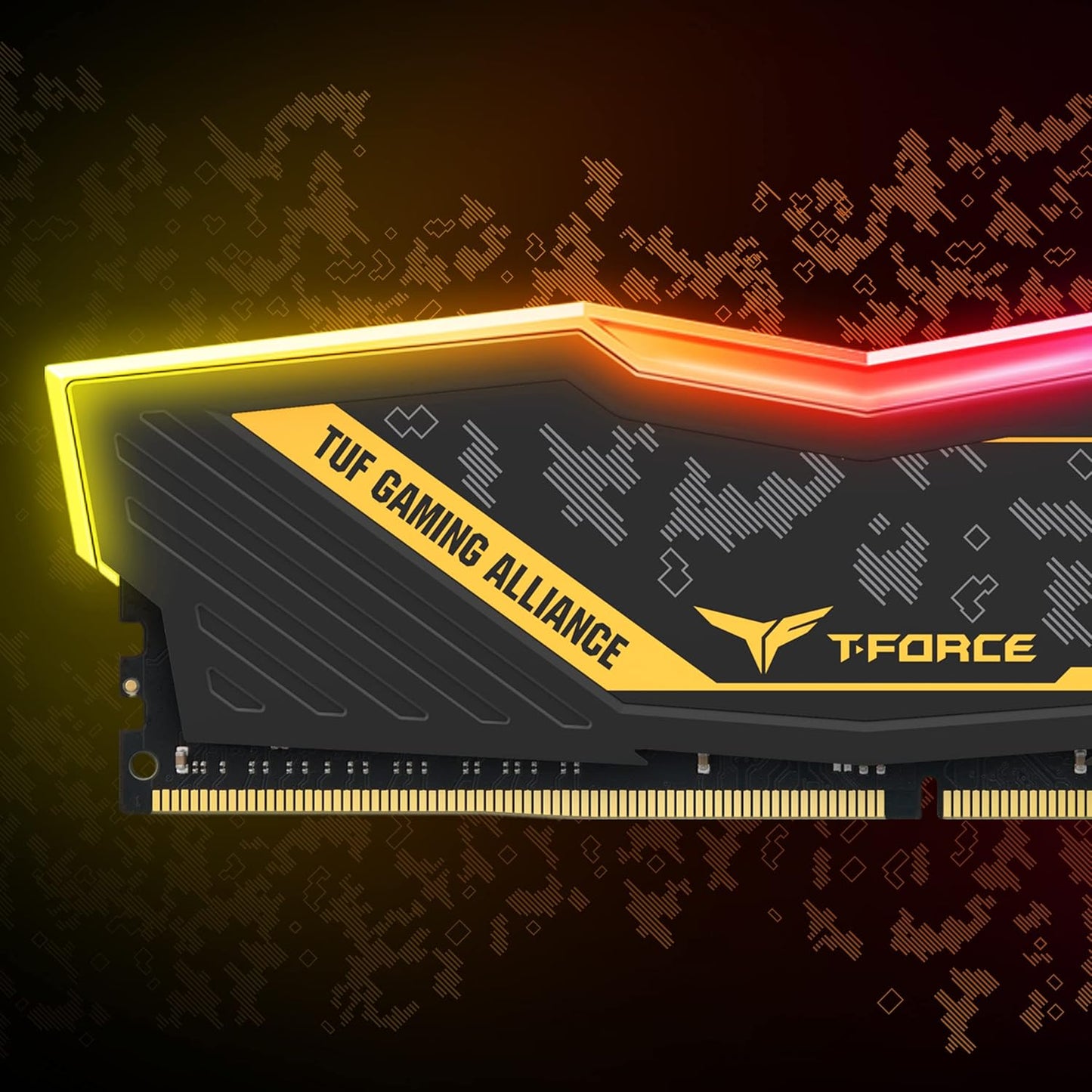 TEAMGROUP T-FORCE DELTA RGB TUF 32GB (16GBX2) DDR4 3200MHZ YELLOW DESKTOP RAM