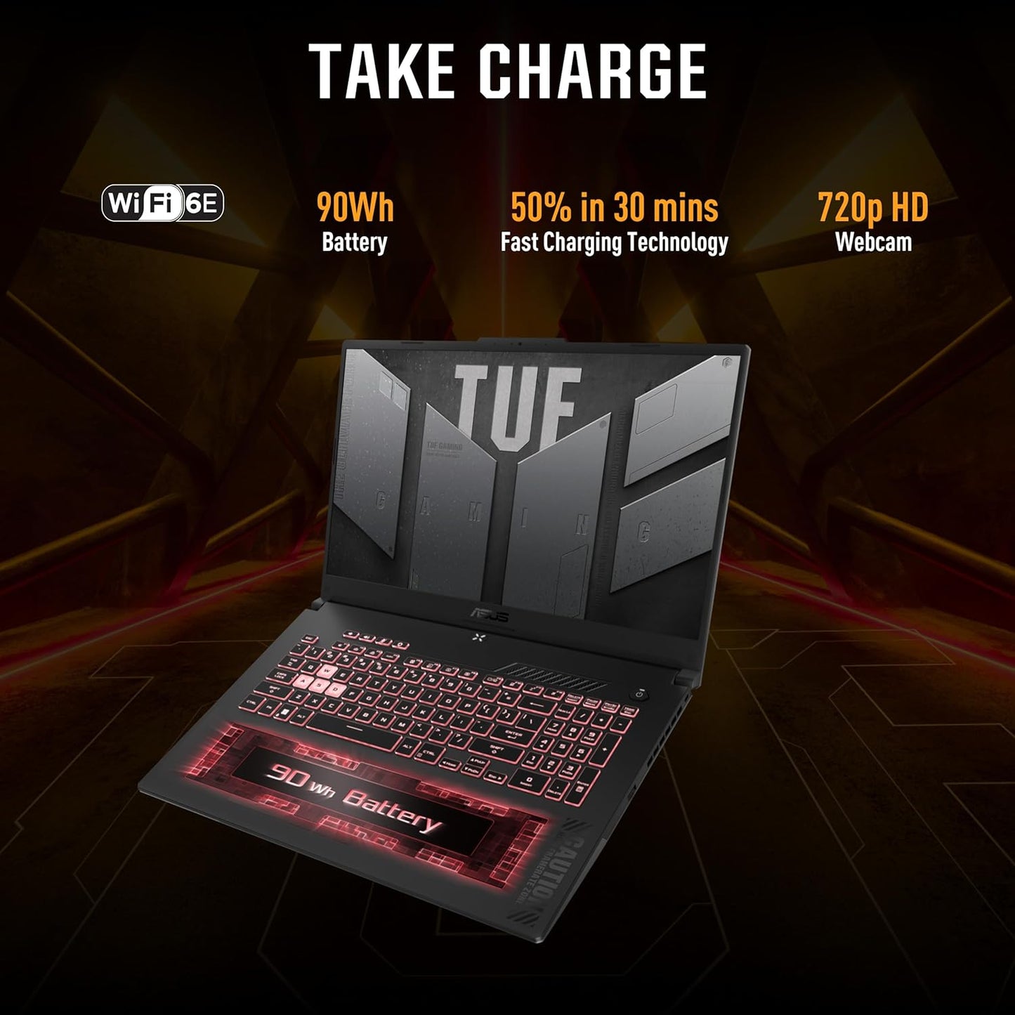 ASUS TUF GAMING F15, GAMING LAPTOP, 13TH GEN INTEL CORE I7-13620H, RTX 4060 GRPH (16GB/512GB/39.62 CMS (15.6) FHD/WIN 11 HOME) FX507VV-LP287W