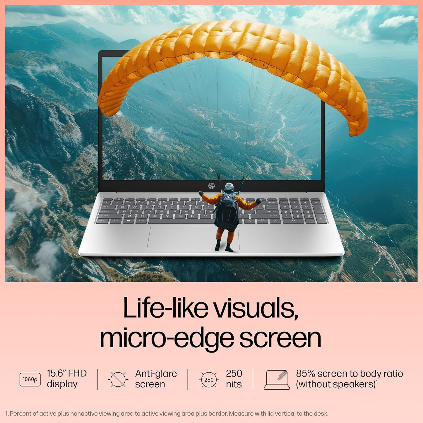 HP 15, 13th Gen Intel Core i5-1334U (16GB DDR4, 1TB SSD) FHD, Anti-Glare, Micro-Edge, 15.6''/39.6cm, Win11, M365(1yr) Office24, Silver, 1.59kg, FD0552TU, Iris Xe, FHD Camera w/Shutter, Backlit Laptop
