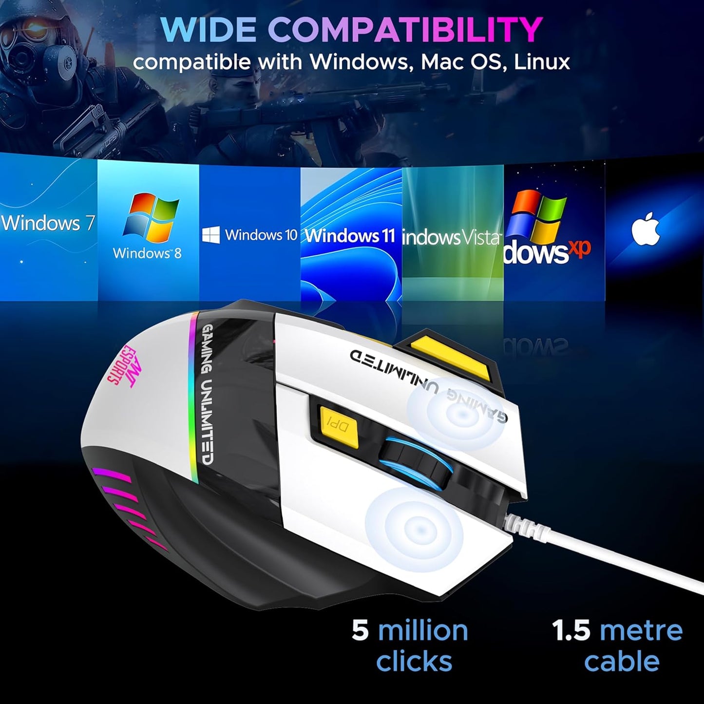 ANT ESPORTS GM100 BLACK GAMING MOUSE