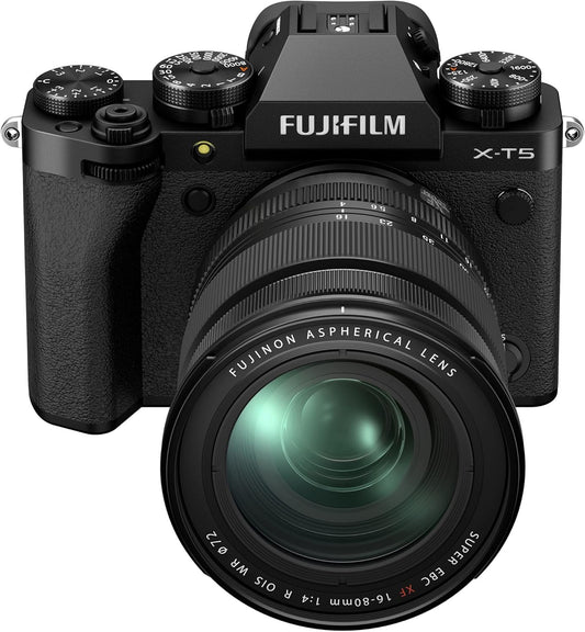 FUJIFILM X-T5 MIRRORLESS DIGITAL CAMERA XF16-80MM LENS KIT - BLACK