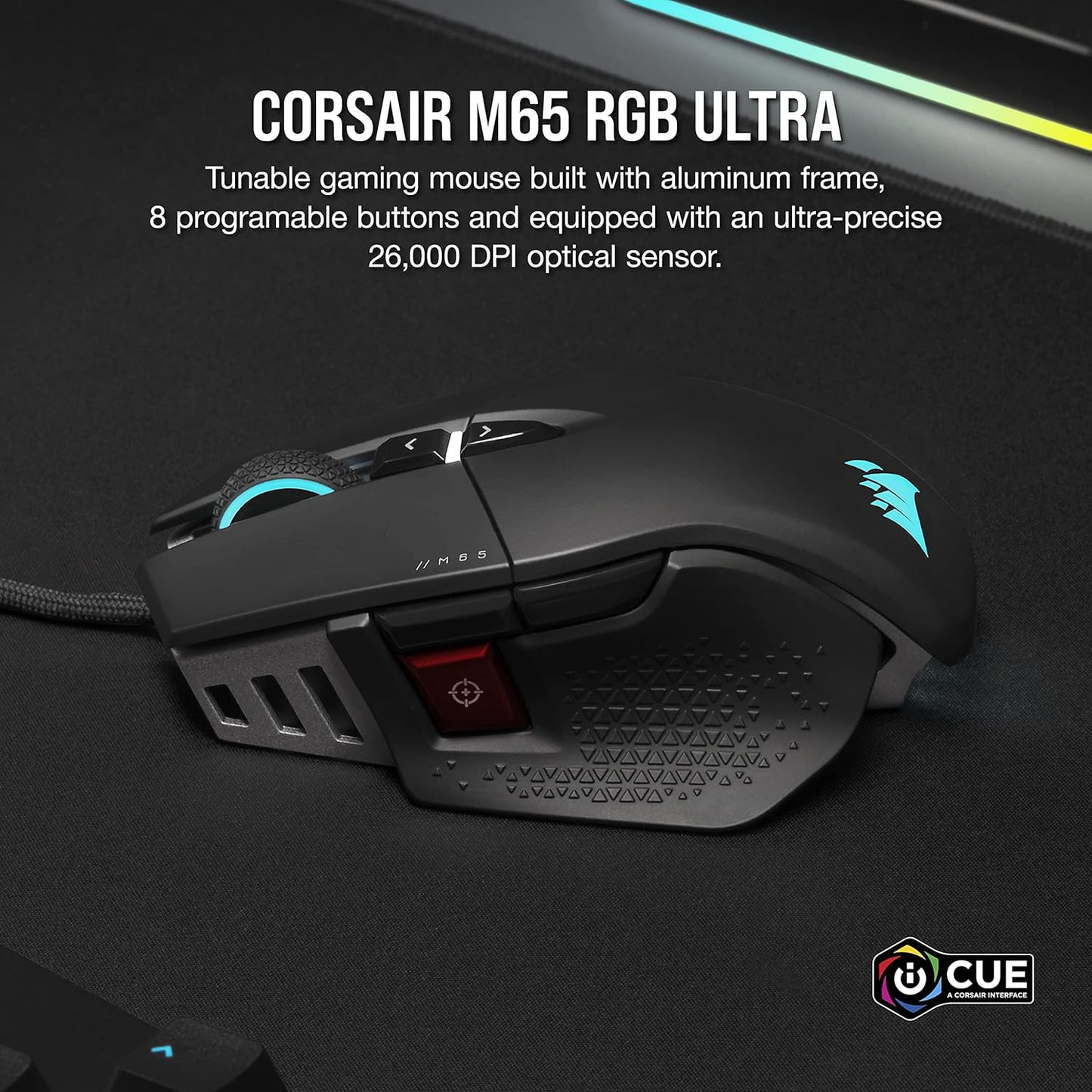 CORSAIR M65 RGB Ultra Tunable Fps Gaming USB Mouse