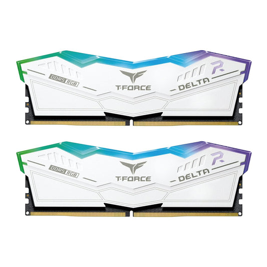 TEAMGROUP T-FORCE DELTA RGB 64GB (32GBX2) DDR5 6000MHZ DESKTOP RAM (WHITE)