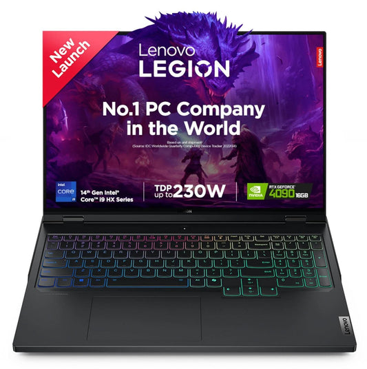 LENOVO LEGION PRO 7 INTEL CORE I9-14900HX 16 INCH (40.6CM) WQXGA IPS 500NITS 240HZ GAMING LAPTOP (32GB/1TB SSD/WIN 11/OFFICE 21/NVIDIA RTX 4090 16GB/100% DCI-P3/3MON XBOX GAME PASS/BLACK/2.6KG),83DE001JIN