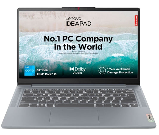 Lenovo IdeaPad Slim 3, 13th Gen Intel Core i3-1315U, 8GB, 512GB SSD, Intel UHD Graphics, 14 Inch FHD, Win 11, MS Office 2024, Grey, 82X6005KIN