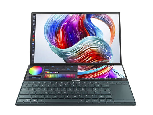 ASUS ZenBook Duo UX481FL-BM5811T Intel Core i5 10th Gen 14 inches FHD T&L Business Laptop (8GB RAM/Windows 10/2GB NVIDIA GeForce MX250 Graphics/ScreenPad Plus/1.50 Kg), Celestial Blue