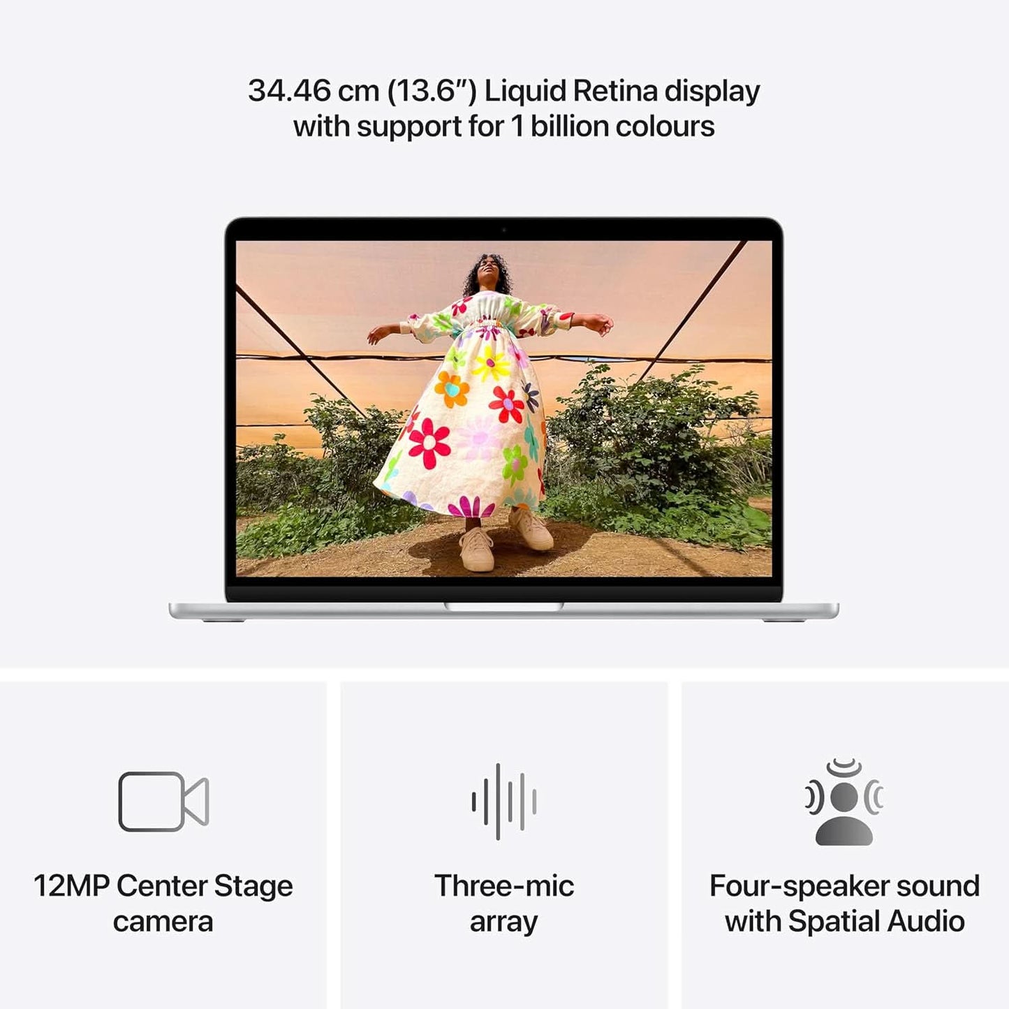 Apple 13-inch MacBook Air M5 chip with 10 core CPU and 10 core GPU, 16GB, 1TB SSD - Silver