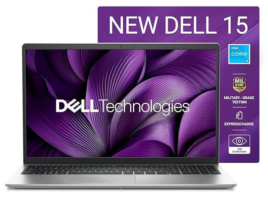 Dell 15 Laptop, 14th Gen Intel Core 3 100U Processor, 8GB, 512GB, Intel UHD Graphics Graphics, 15.6" FHD 120Hz IPS 250 nit Display, 12 Months Mcafee, Win 11 + Office H&S 2024, Platinum Silver, 1.63kg