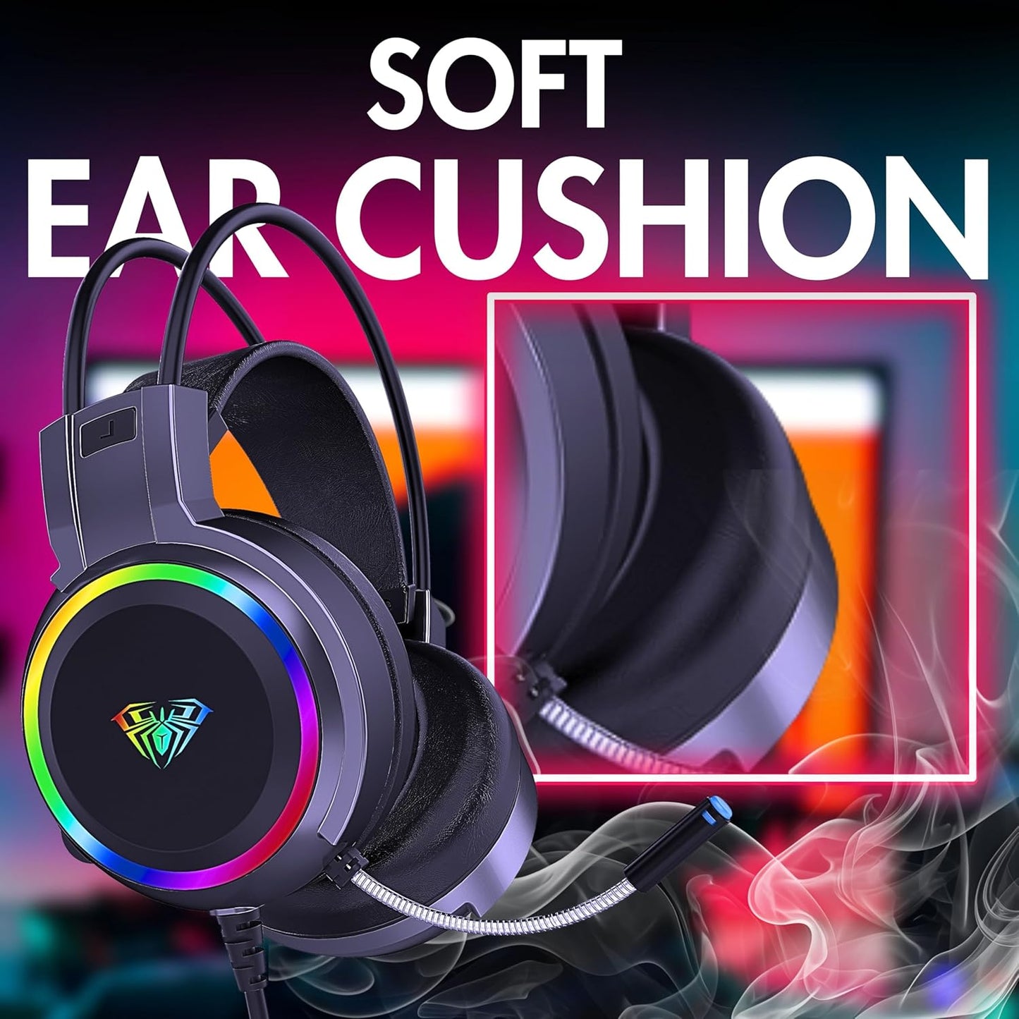 S608 WIRED GAMING HEADSET |RGB MIC (BLACK)