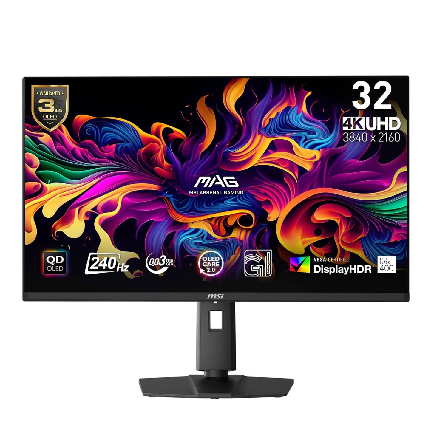 MSI MAG 321UPX QD-OLED, 32 INCH 4K UHD QUANTUM DOT OLED GAMING MONITOR