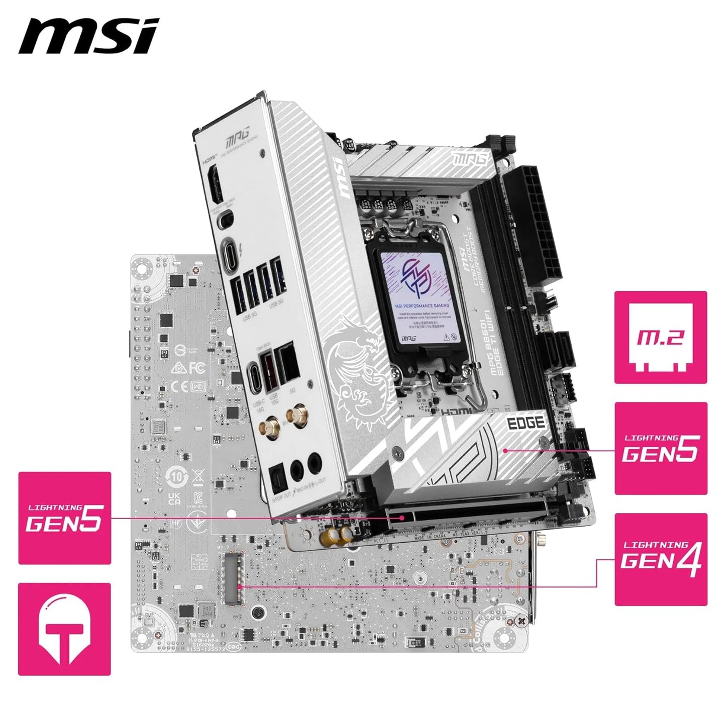 MSI B860I MPG EDGE TI WIFI LGA1851 MINI-ITX MOTHERBOARD