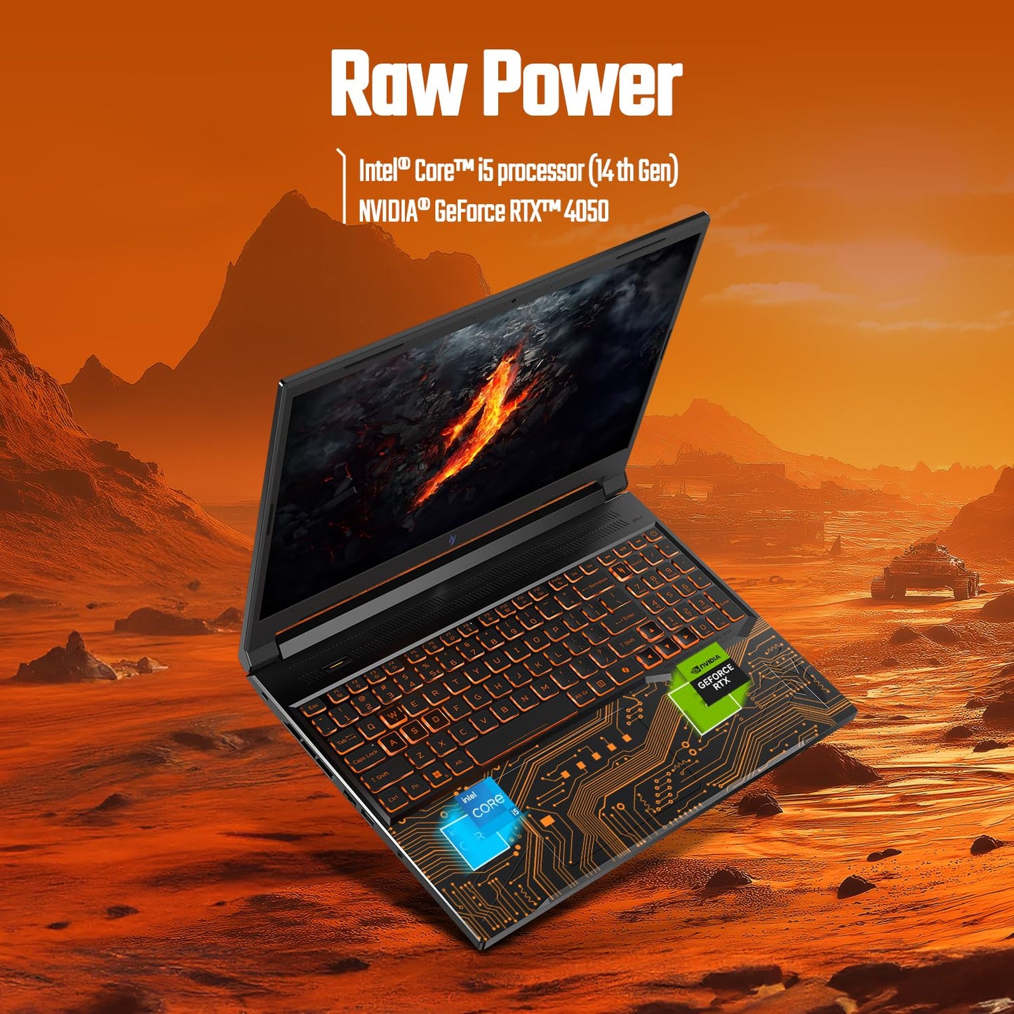 ACER NITRO V 16 ANV16-71 NH.QTNSI.003 GAMING LAPTOP (14TH GEN CORE I5 / 16GB/ 512GB SSD/ WIN11/ 6GB RTX 4050 GRAPH)