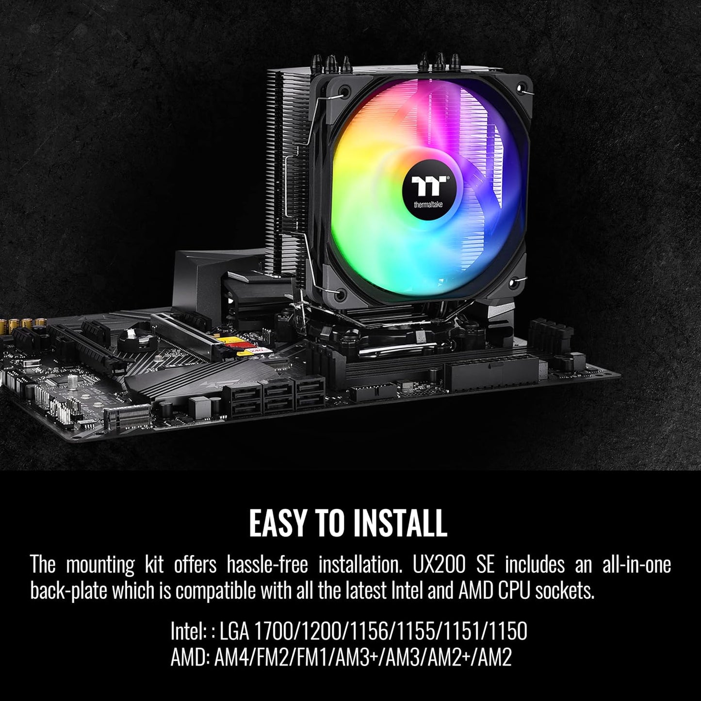 THERMALTAKE UX200 SE ARGB CPU AIR COOLER BLACK CL-P105-AL12SW-A