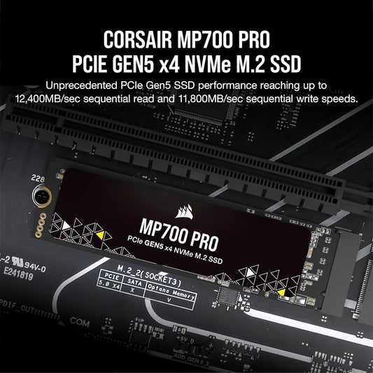 Corsair CSSD-F1000GBMP700PNHMP700 PRO 1TB PCIe Gen5 x4 NVMe 2.0 M.2 SSD