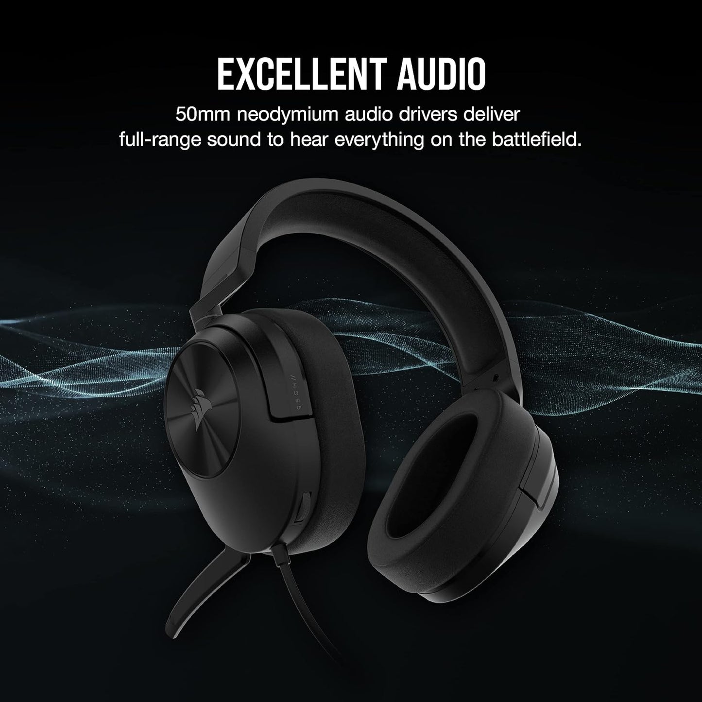 CORSAIR HS55 STEREO HEADSET CARBON