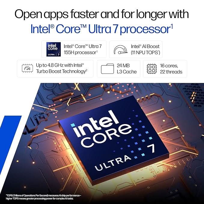 HP 14, Intel Core Ultra 7 155H (16GB DDR5, 512GB SSD), Micro-Edge, Ant