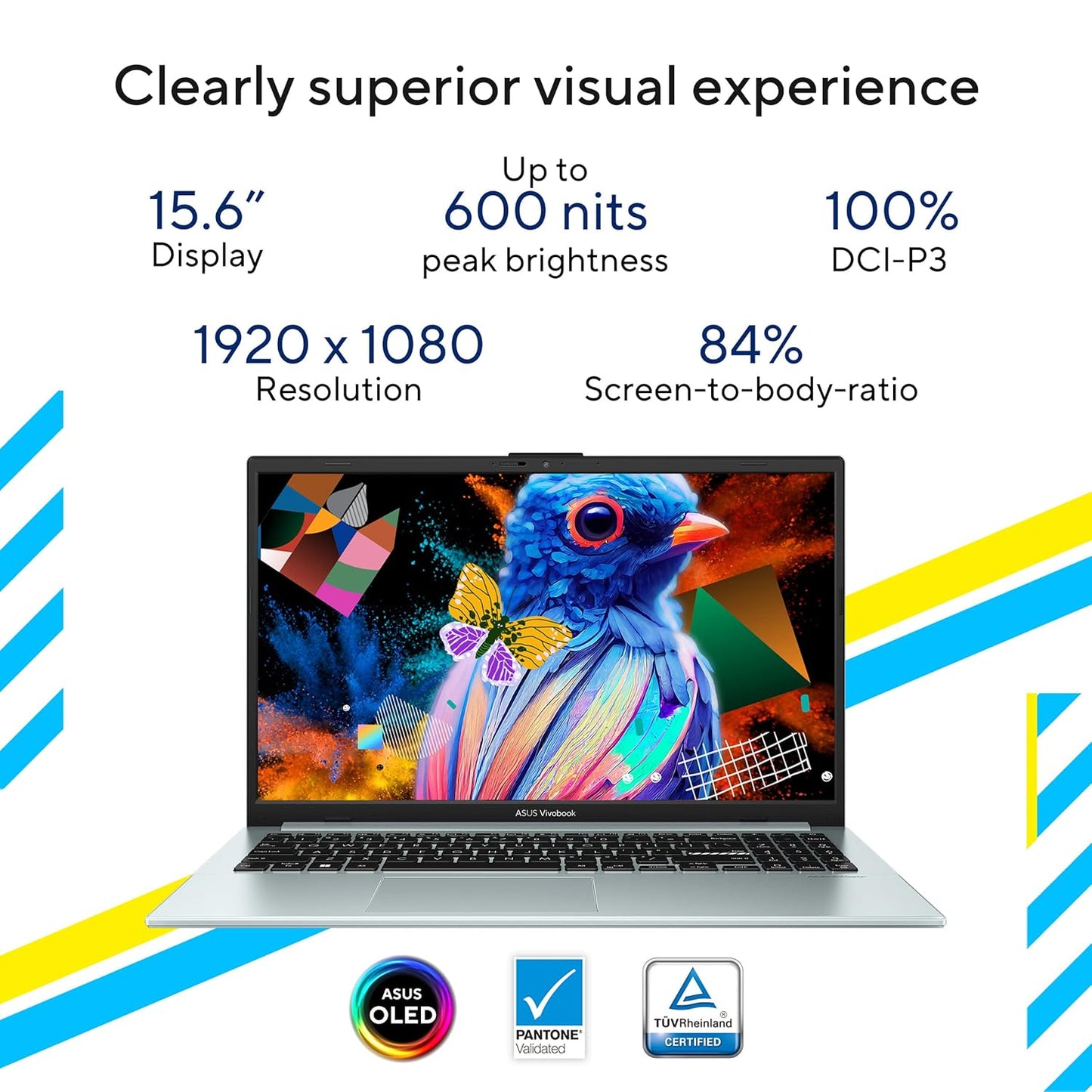 ASUS VIVOBOOK GO 15 OLED (2023), INTEL CORE I3-N305, 15.6" (39.62 CMS) FHD OLED, THIN AND LIGHT LAPTOP (8GB/512GB SSD/WINDOWS 11/OFFICE 2021/BACKLIT KB/GREY/1.63 KG), E1504GA-LK323WS