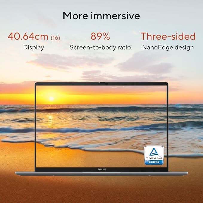 ASUS Vivobook 16 (2026), AMD Ryzen AI 5 330, AMD Radeon iGPU, 16GB RAM, 512GB SSD, FHD+, 16 Inch (40 cm), Windows 11 Home, M365 Basic (1 Year), Office 2024, Cool Silver, M1607KA-MB269WS, Thin and Light Laptop