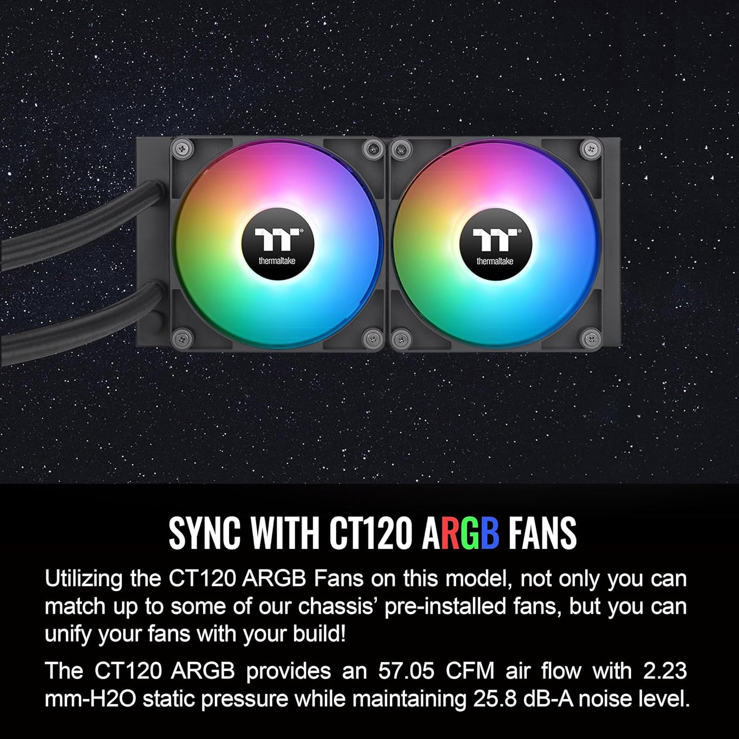 THERMALTAKE LIQUID TH240 V2 240MM ARGB AIO LIQUID COOLER BLACK