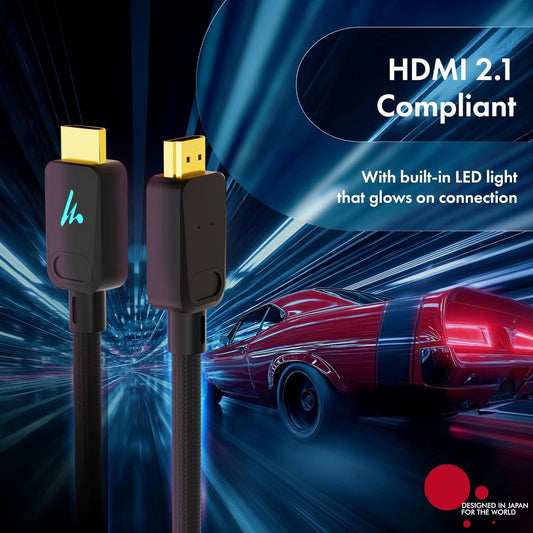 Wozoyo HDMI Cable with LED 2.1 Compliant - 1Meter , Series 2
