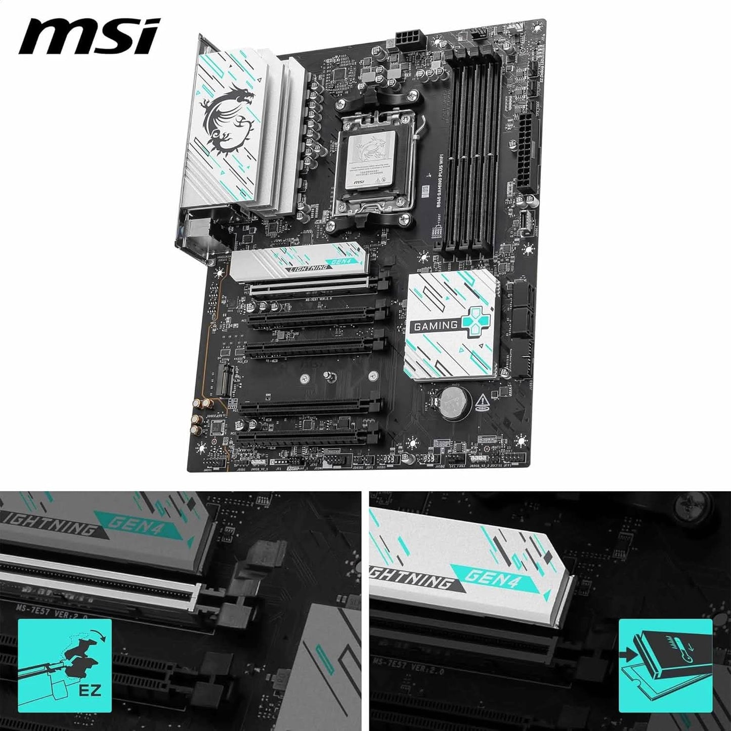 MSI B840 Gaming Plus WiFi Motherboard