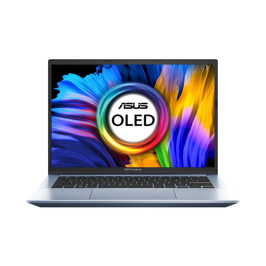 ASUS Vivobook Pro 14 OLED, 14-inch (35.56 cms) 2.8K OLED 16:10 90Hz, AMD Ryzen 7 5800H, Thin and Light Laptop (16GB/512GB SSD/Integrated Graphics/Windows 11/Office 2021/Silver/1.4 kg), M3400QA-KM702WS