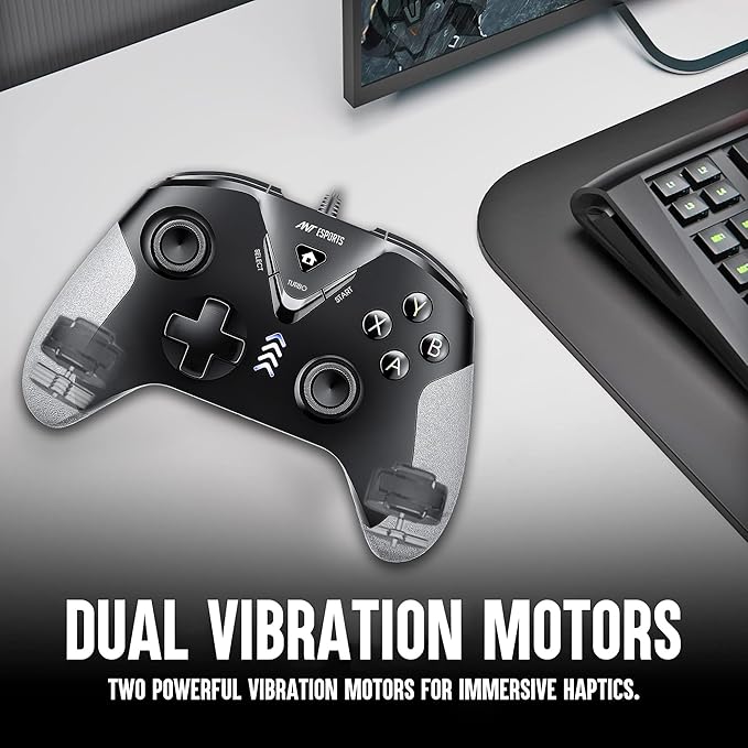 ANT ESPORTS GP165 WIRED CONTROLLER WITH HALL EFFECT MAGNETIC TRIGGERS FOR PC/PS3/ANDROID (BLACK/GREY)