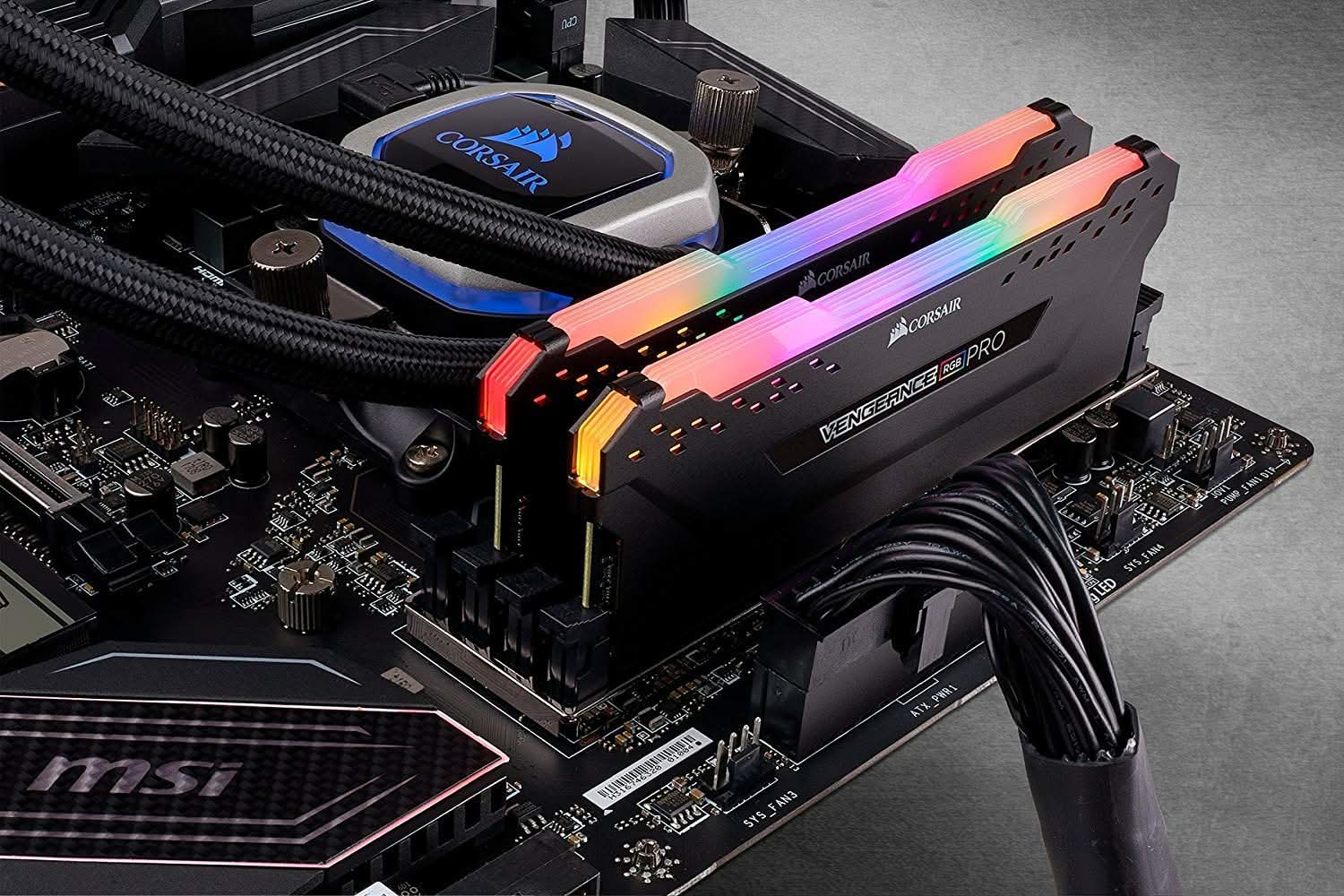 CORSAIR VENGEANCE PRO RGB 32 GB DDR4 (16*2) 3600MHZ DESKTOP RAM CMW32G