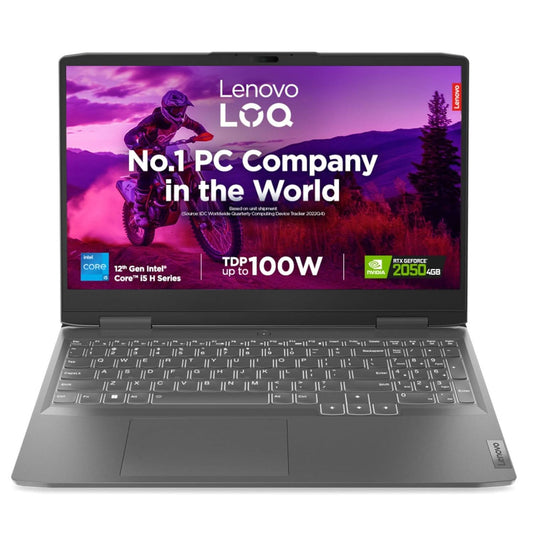 LENOVO LOQ 12TH GEN INTEL CORE I5-12450H 15.6 INCH (39.6CM) FHD IPS 144HZ 350NITS GAMING LAPTOP (16GB/512GB SSD/WIN 11/NVIDIA RTX 2050 4GB GRAPHICS/OFFICE 21/3 MONTH GAME PASS/GREY/2.4KG), 82XV00F4IN