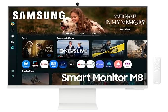 Samsung 32 Inch UHD 4K M8 Vision AI Smart Monitor LS32FM801UWXXL