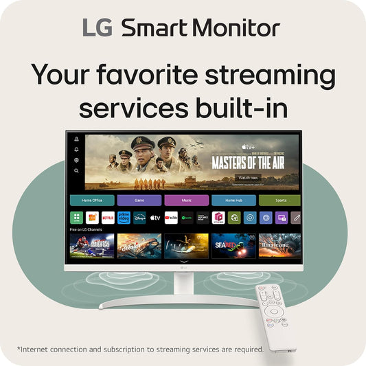 LG 27SR75U-W 27 inch 4K UHD Smart Monitor, White