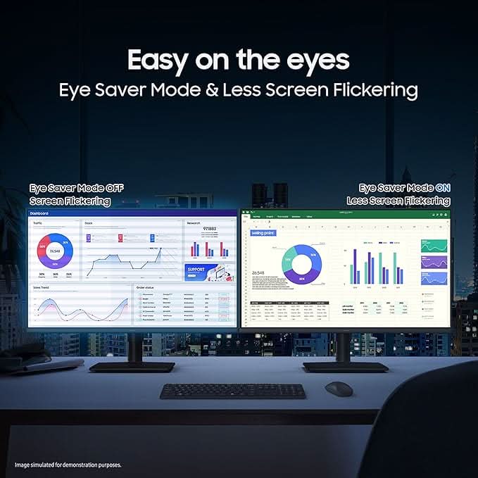 Samsung Essential Series S4 27 Inch FHD IPS Panel, Flat Monitor