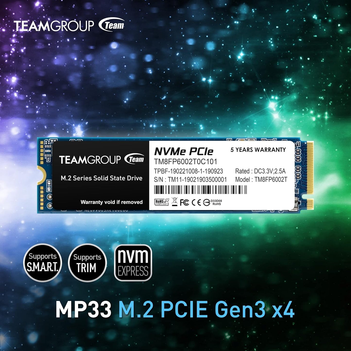 TEAMGROUP MP33 256GB M.2 NVME INTERNAL SSD