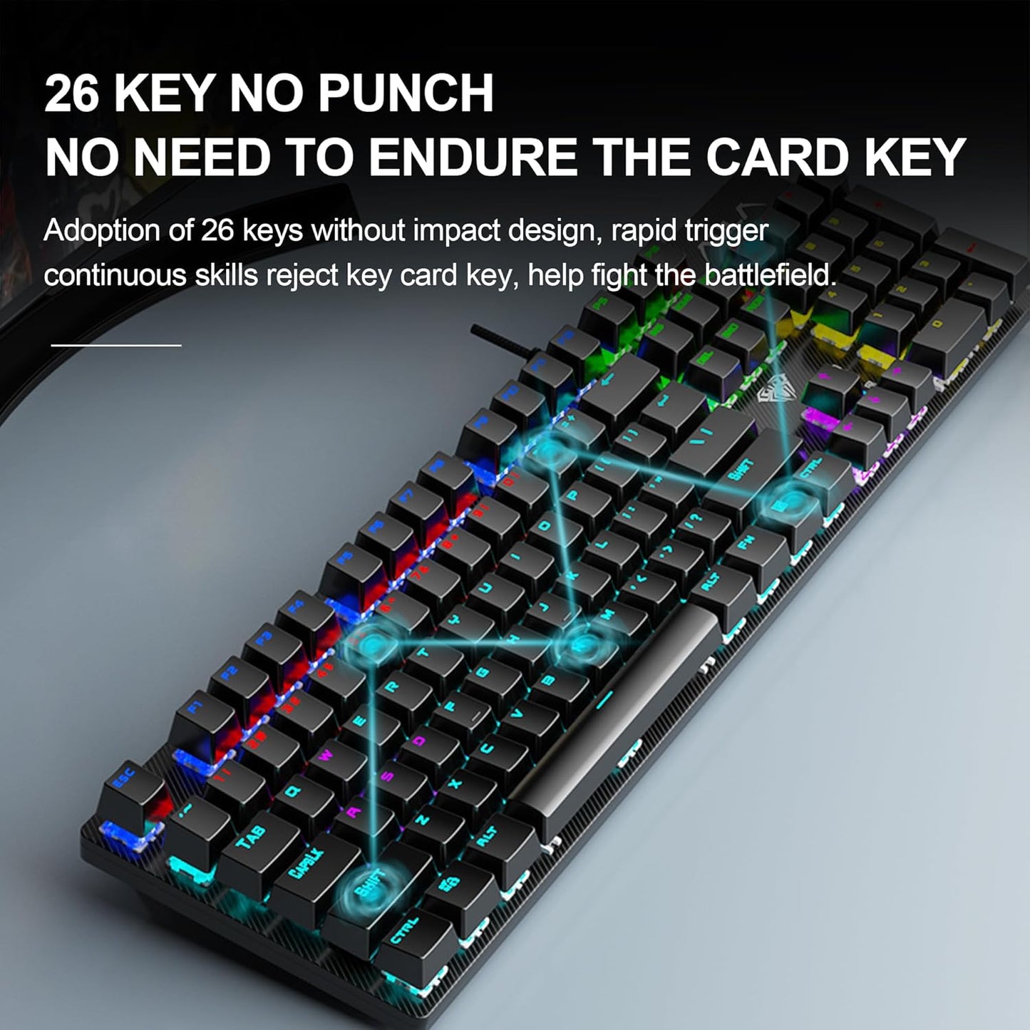 AULA S2022 BLACK MECHANICAL GAMING KEYBOARD