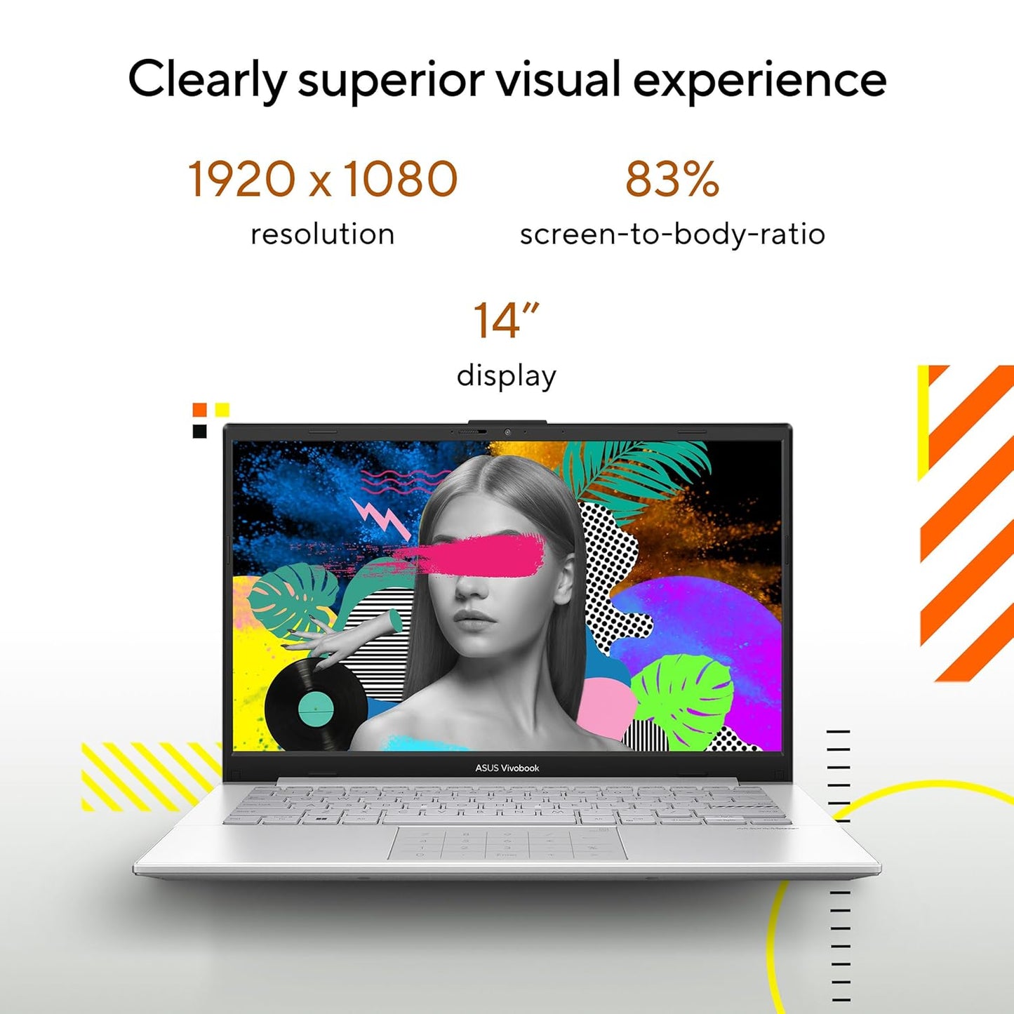 ASUS VIVOBOOK GO 14, AMD RYZEN 3 7320U, THIN AND LIGHT LAPTOP, 14 INCH (35.56 CM) FHD, (8 GB RAM/512GB SSD/WINDOWS 11/OFFICE 2021/42WHR /SILVER/1.38 KG), E1404FA-NK321WS