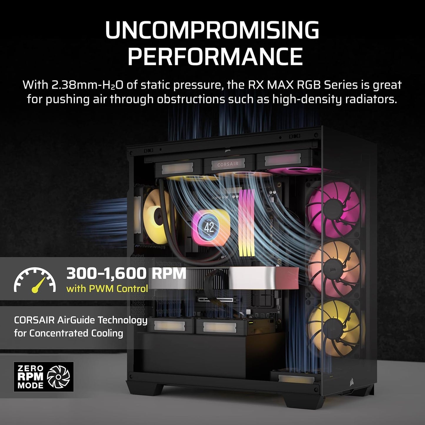CORSAIR FAN RX RGB MAX SERIES, ICUE LINK RX140 RGB MAX, 140MM RGB FAN, SINGLE FAN-CO-9051035-WW