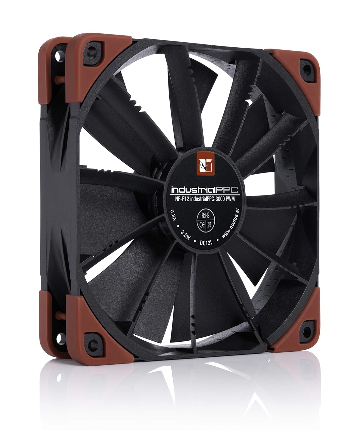 NOCTUA NF-F12 IPPC 3000 PWM, 4-PIN, HEAVY DUTY COOLING FAN WITH 3000RPM (120MM, BLACK)