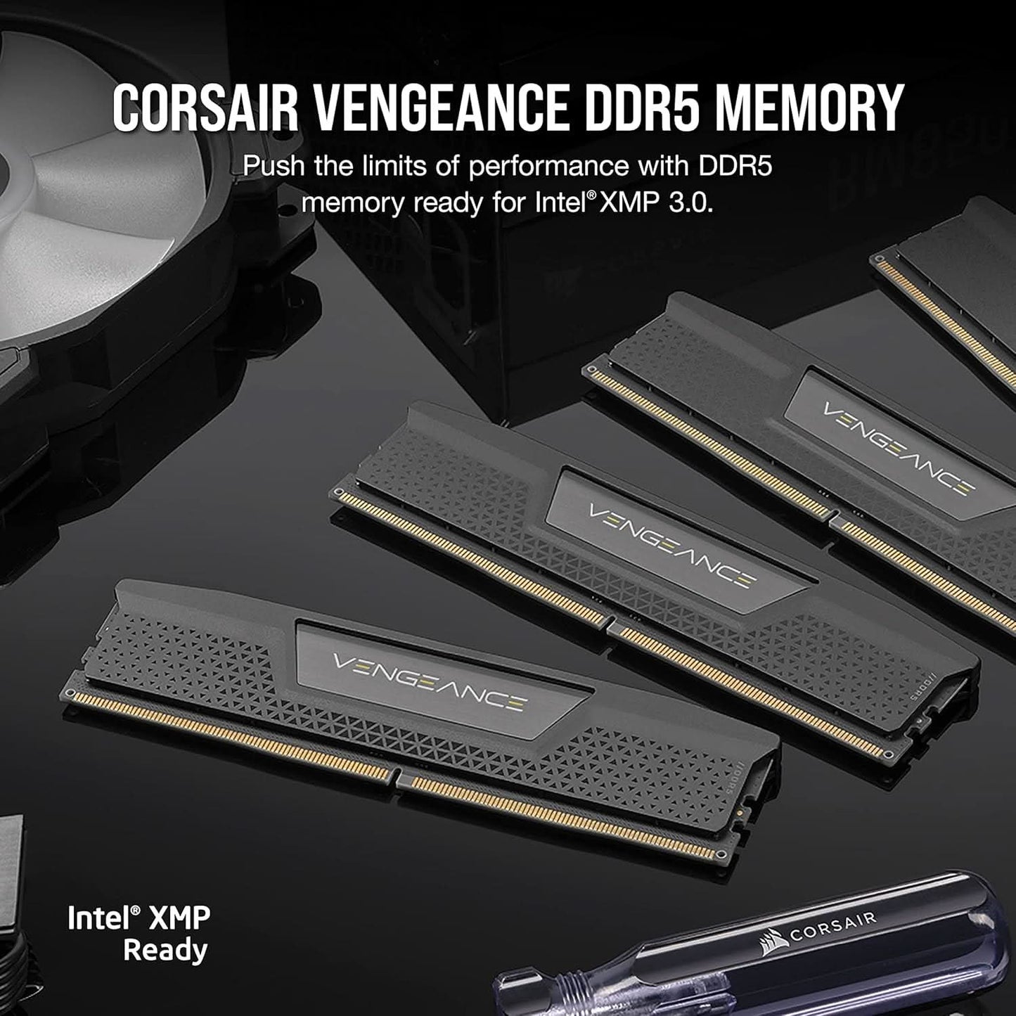 CORSAIR Vengeance 32GB RAM (1x32GB) DDR5 DRAM 5200MHz Black CMK32GX5M1B5200C40