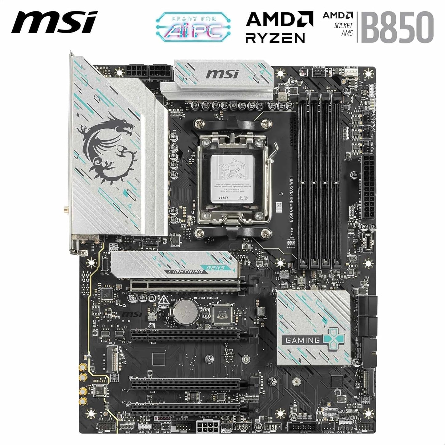 MSI B850 DDR5 Gaming Plus WiFi Motherboard