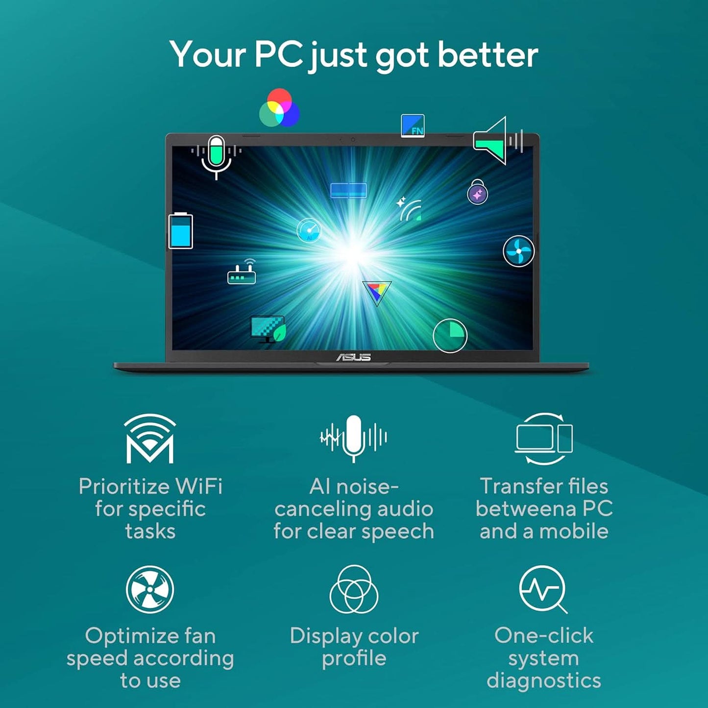 ASUS X515, 15.6 inch FHD (1920 x 1080) 16:9, 60Hz 200nits, Intel Pentium Gold 7505, Thin & Light Laptop (8GB RAM/512GB SSD/Windows 11/Office Home/37WHr Battery/Transparent Silver/1.80 kg), X1500EA-EJ122WS
