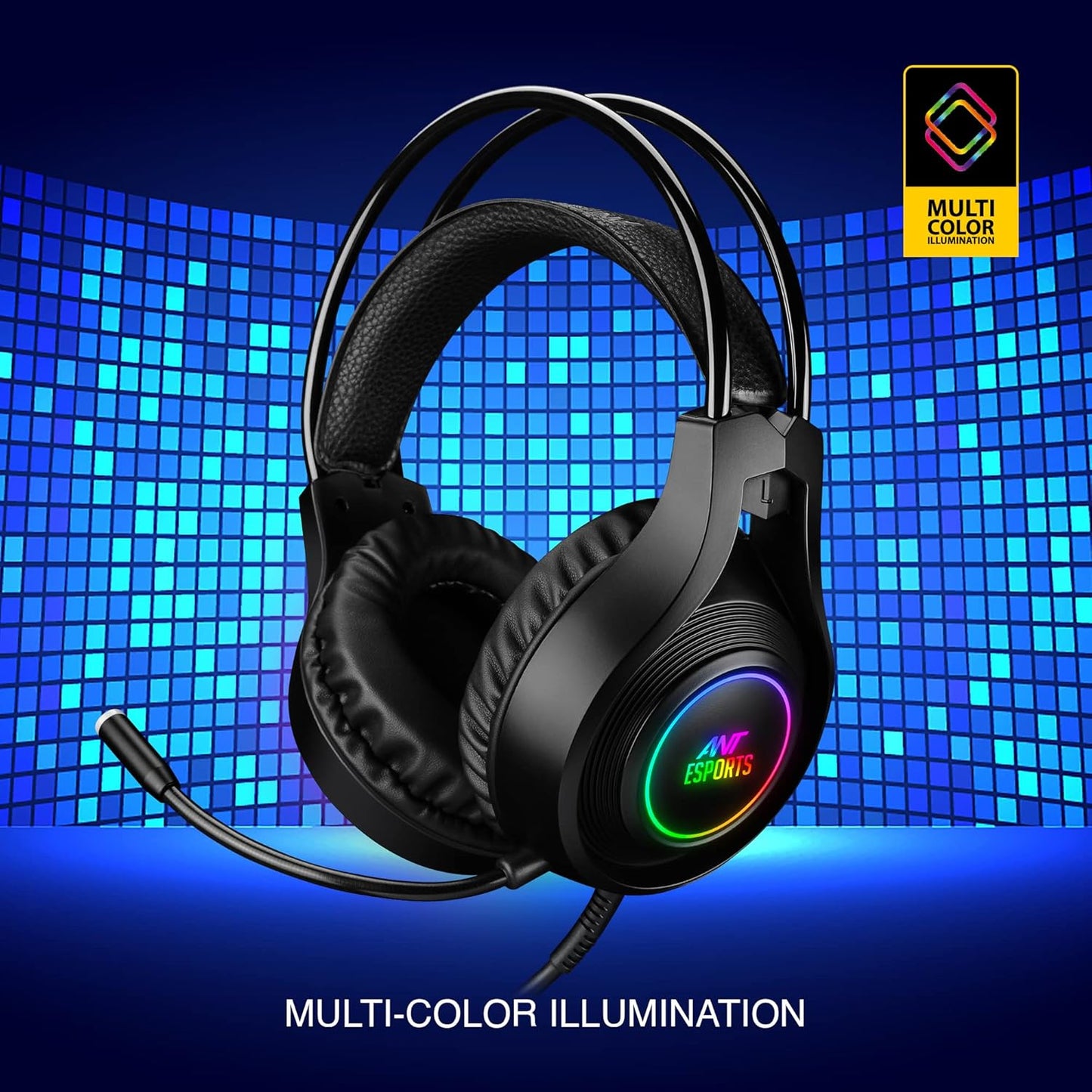 ANT ESPORTS H570 USB 7.1 SURROUND SOUND WIRED GAMING HEADSET- BLACK