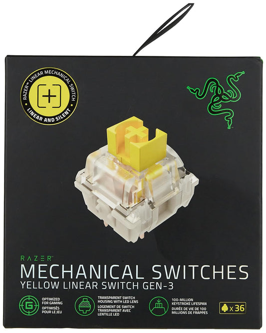 RAZER MECHANICAL SWITCHES PACK  YELLOW LINEAR SWITCH - WORLD PACKAGING