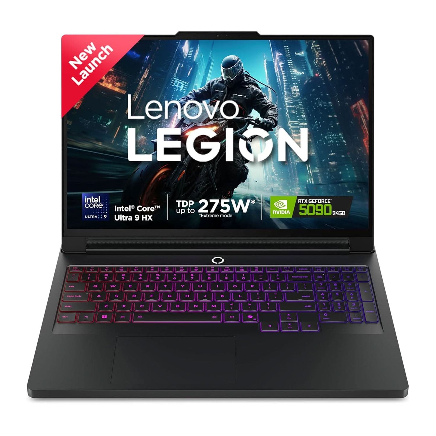 Lenovo Legion Pro 7 2025 Intel Core Ultra 9 275HX | NVIDIA RTX 5090 24GB (64GB RAM/1TB SSD/WQXGA OLED/240Hz/16 (40.6cm)/Windows 11/Office 2024+AI Now/Black/2.5Kg), 83F500D8IN AI Powered Gaming Laptop