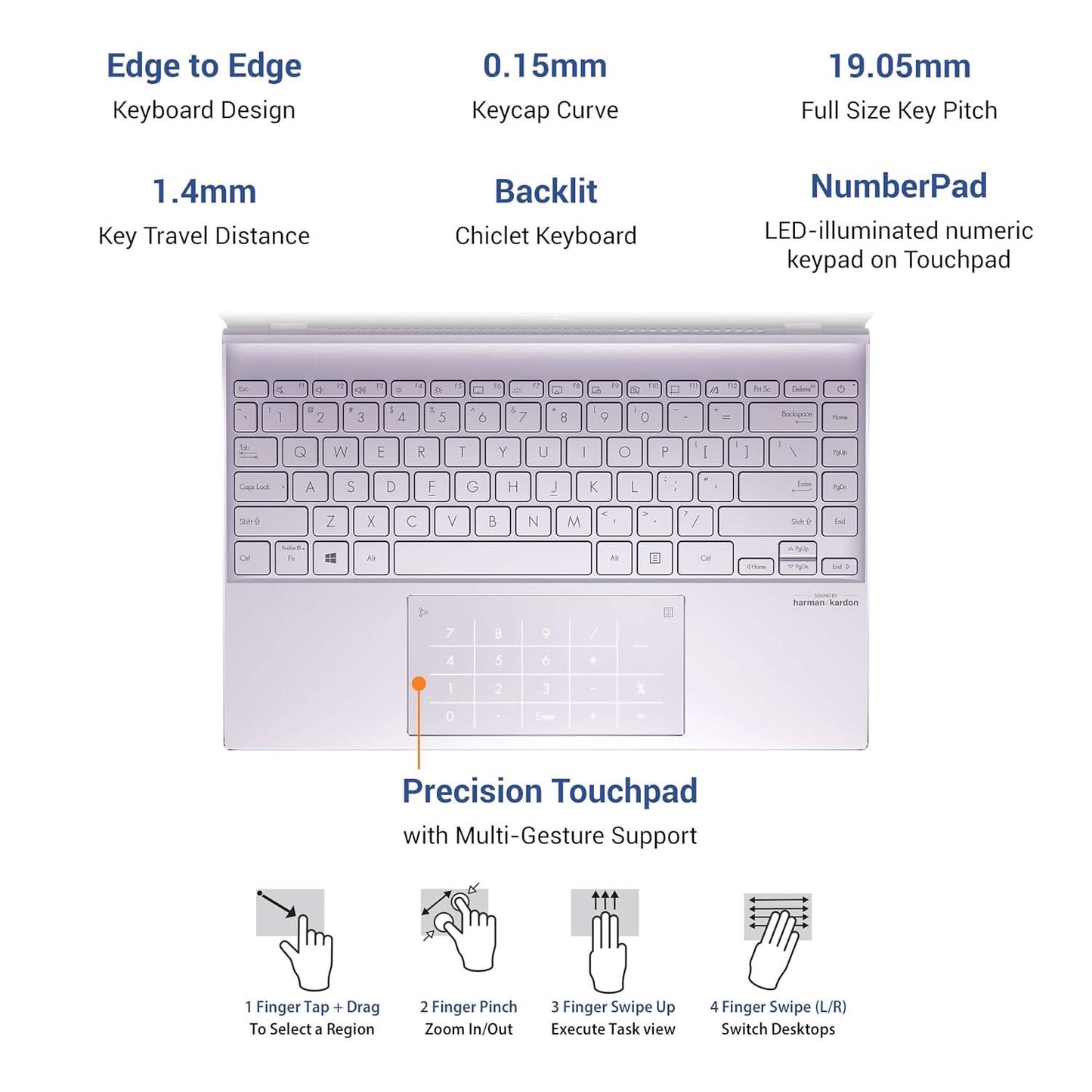 ASUS ZenBook 13 OLED (2021) Intel Core i5-1135G7 11th Gen 14 inch(35cm) 16GB/512GB SSD/Windows 10/Office 2019/Iris Xe Graphics FHD Thin and Light Business Laptop (Lilac Mist/1.14 kg), UX325EA-KG511TS
