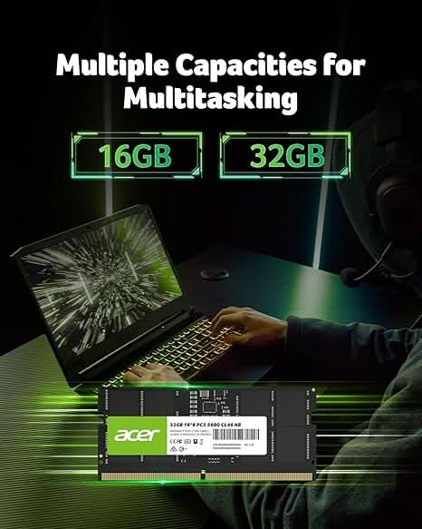Acer 32 GB DDR5 LAPTOP 5600MHZ RAM