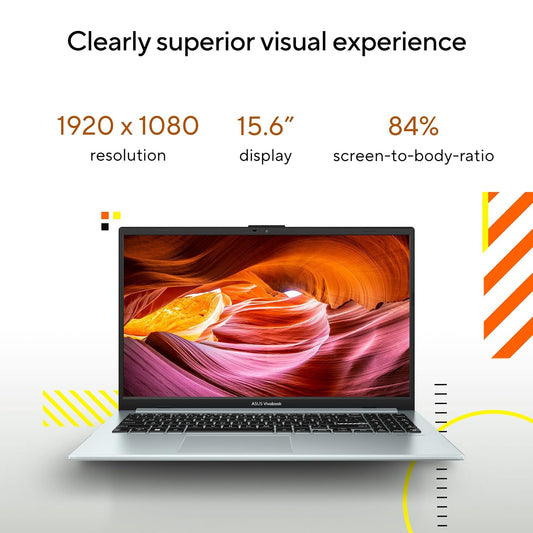ASUS VIVOBOOK GO 15 (2023), AMD RYZEN 5 7520U, 15.6" (39.62 CM) FHD, THIN & LIGHT LAPTOP (16GB/512GB SSD/WINDOWS 11/OFFICE 2021/ALEXA BUILT-IN/GREEN GREY/1.63 KG), E1504FA-NJ543WS