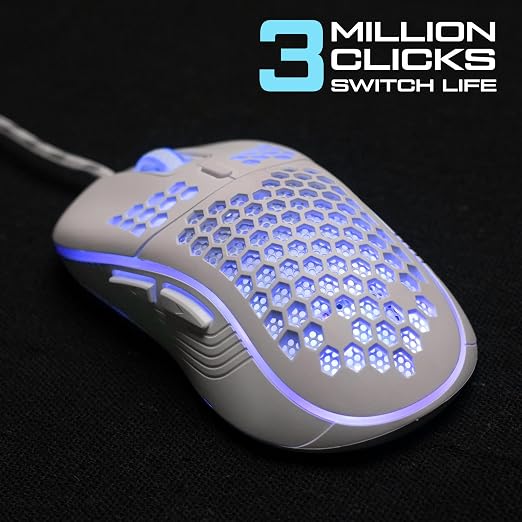 TAG Gamerz Fusion RGB USB Wired Gaming Mouse White