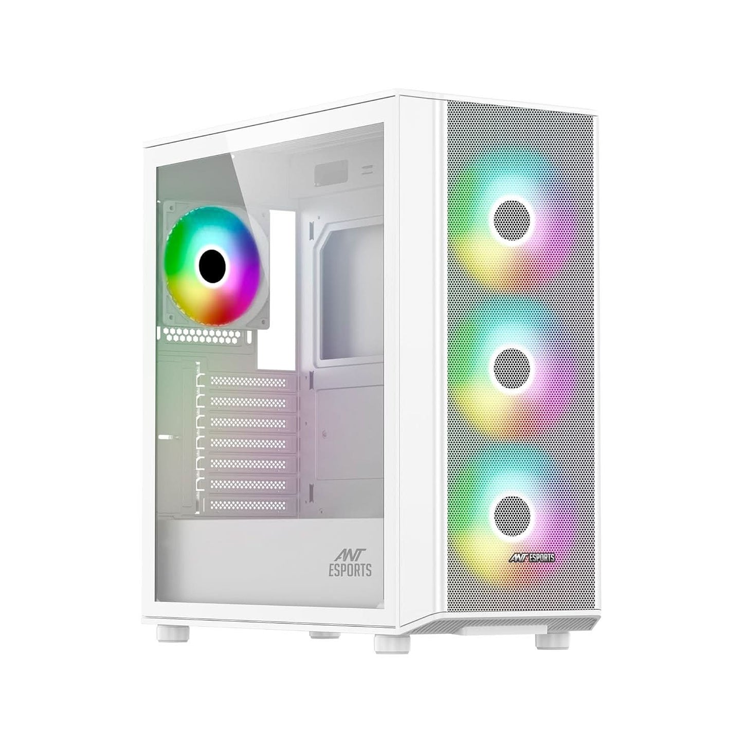 Ant Esports 411 Air Mid-Tower Computer Case/Gaming Cabinet - White